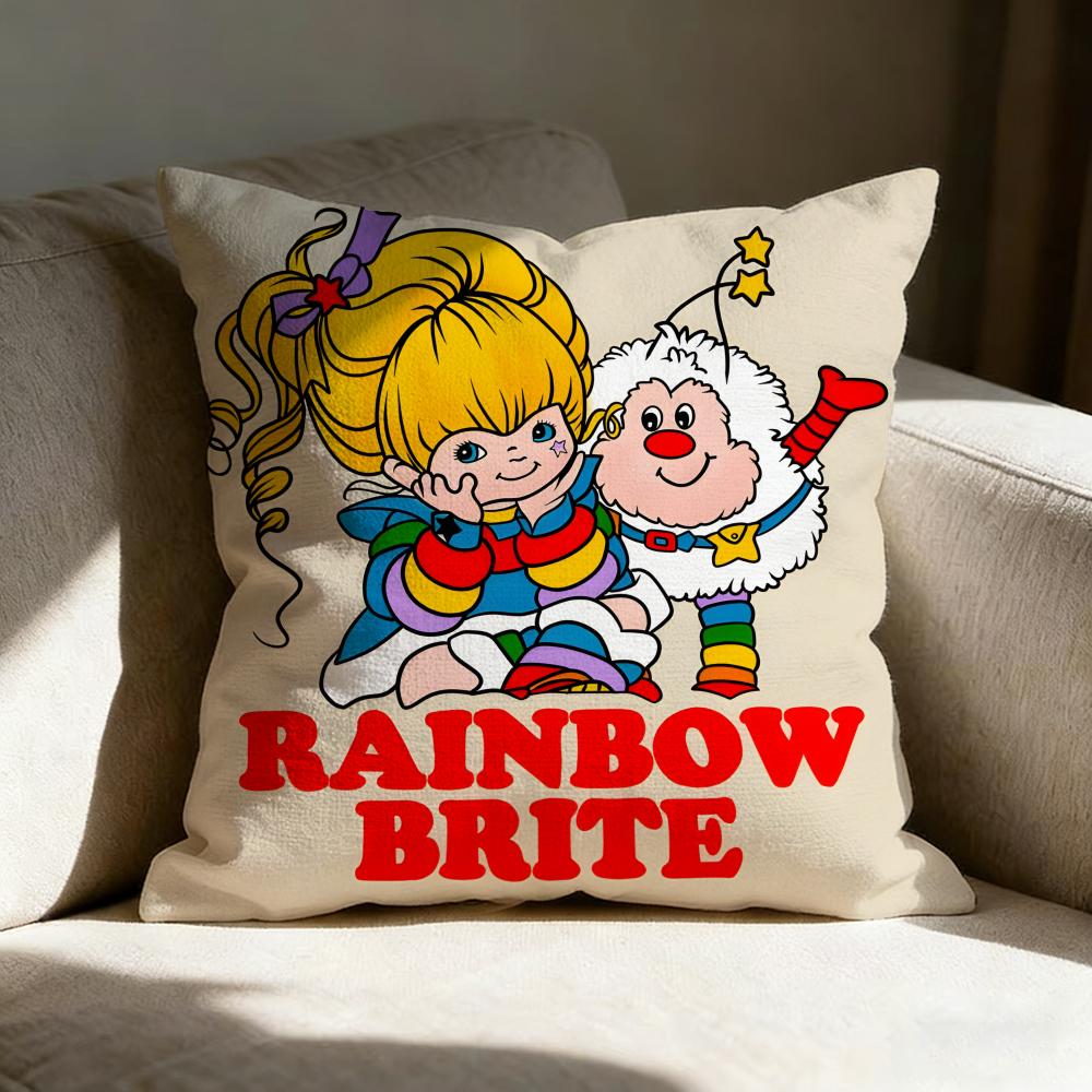 Rrainbow Brite Cute Pillow Case Pillowcase Doublesided Printed Sofa Cushion Bedroom Headboard Pillow