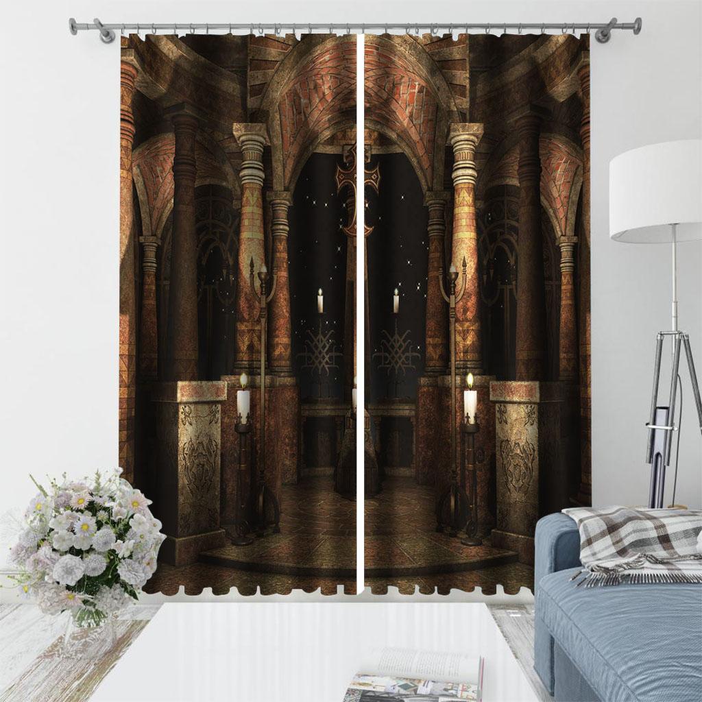 Состаренные ворота, геометрический узор, дизайн дверного проема, вход, архитектурные шторы в восточном стиле, оконные шторы для декора спальни