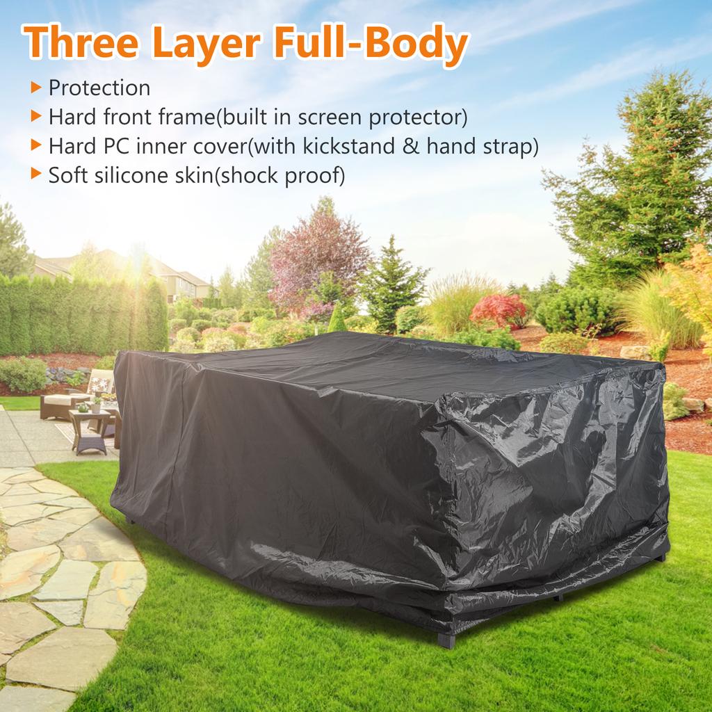 Heavy Duty Waterproof Patio Furniture Cover Rectangular Garden Rain And Snowproof Outdoor Sofa Table And Chair Windproof Cover