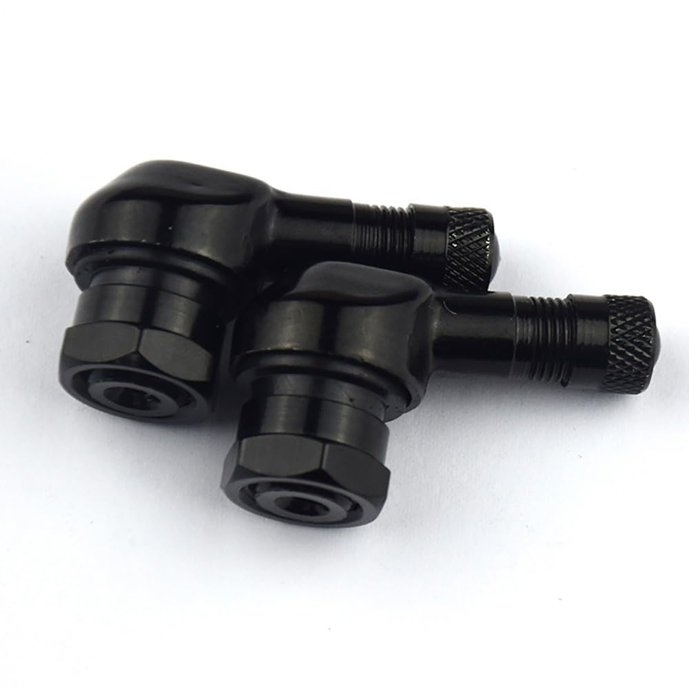 2pcs Air Valve Aluminum Alloy 90 Degree L Shape Leakproof Design Universal Wheel Valve
