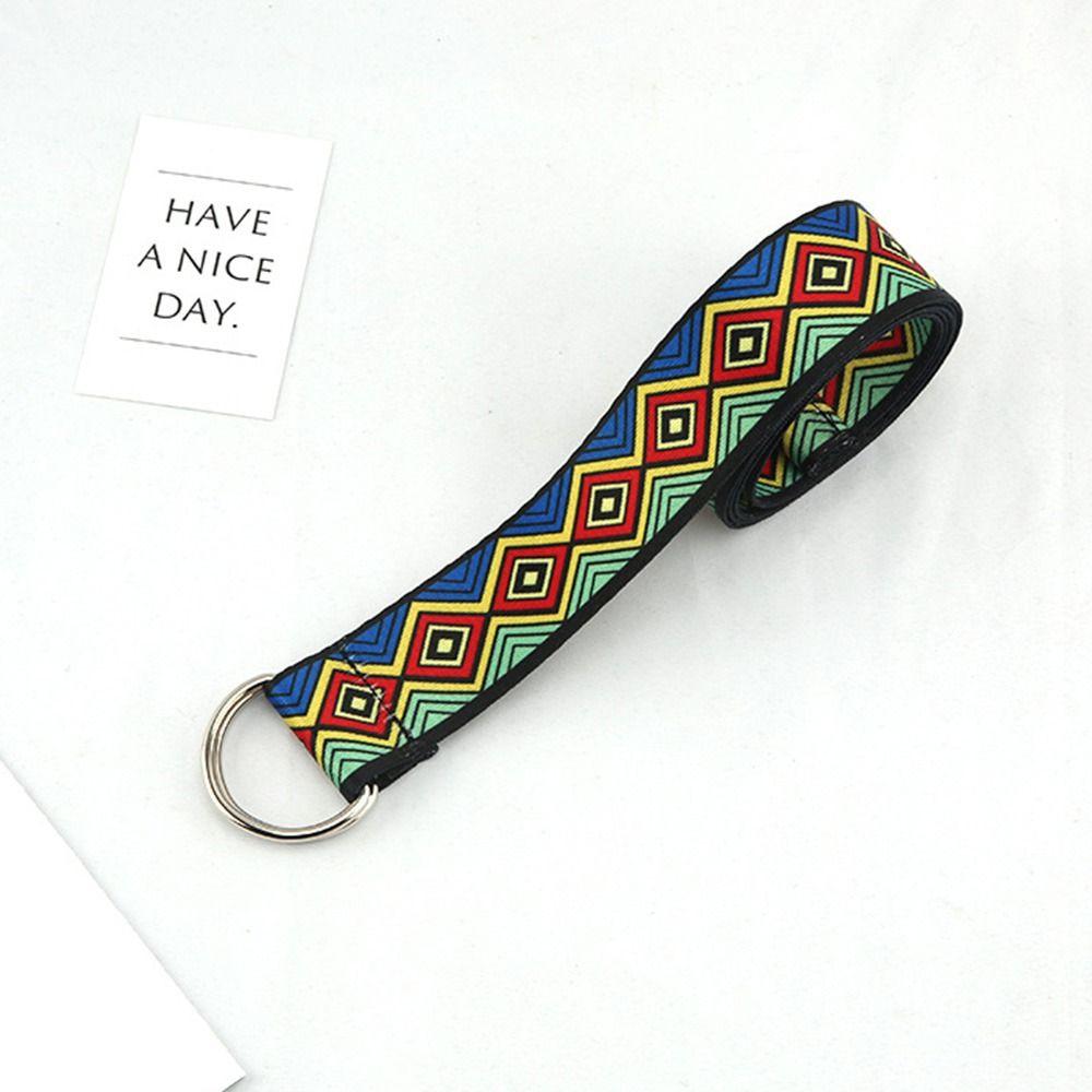 Этнический стиль тренд двойная кольцевая пряжка пояс холщовый ремешок нейлоновый плетеный ремень плетение пояс