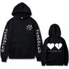 Худи с принтом Black Hearts Club от певца Yungblud Мужская Повседневная Свободная Толстовка Мужчины Женщины Рок Винтажный Спортивный Костюм