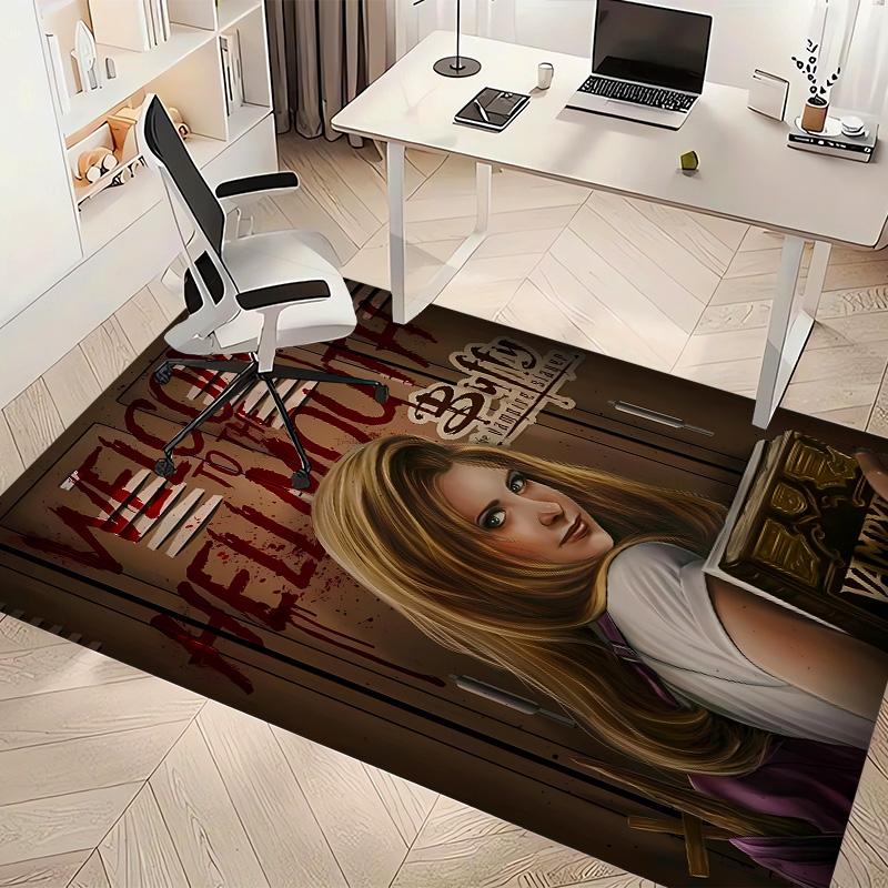 Buffy the Vampire Slayer1 Printed Absorbent Washable Carpet, Non-Slip Bathroom Mats, Kitchen Rugs, Yoga Mat,Living Room Entrance, Camping Picnic Rugs