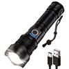 Camping Flashlight 5 Light Modes Zoomable Torch Type-C USB Charging Handheld Light IP65 Waterproof for Outdoor Fishing Emergency