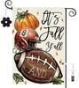 Baccessor Fall Pumpkin Football Garden Ag 12.5x18 Inch Double Sided Autumn Harvest Decor Weatherproof Thanksgiving Vertica
