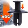 8mm Plastic Rivets Fasteners Screw Car Bumper Fender Black Rivet Auto Fastener Clip for Toyota Focus Kia Nissan 100/50pcs