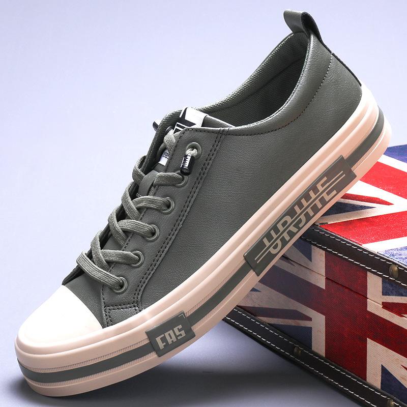 Men Board Shoes Platform Lace Up Leather Upper Breathable Casual Shoes Fashion Young Men Women Leisure Sneakers Zapatos Casuales