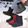 Women's Padded Warm Snow Boots High Top Comfortable Thick Sole Cushioning Soft Elastic Comfortable Waterproof Non-slip Cushioning Cotton Shoes