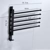 Space Aluminum Towel Rack Rotatable Multi-bar Toilet Stainless Steel Bathroom Towel Bar Hardware Pendant Rack
