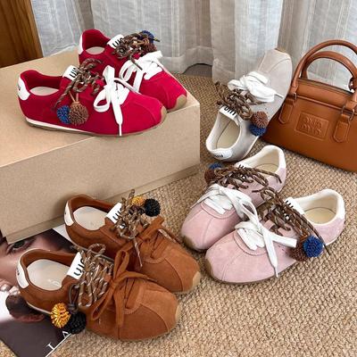 2025 осень новые немецкие тренировочные туфли увеличение внутренней высоты шнурки мандаринка универсальные повседневные спортивные туфли женские дышащие Форрест Гамп ш