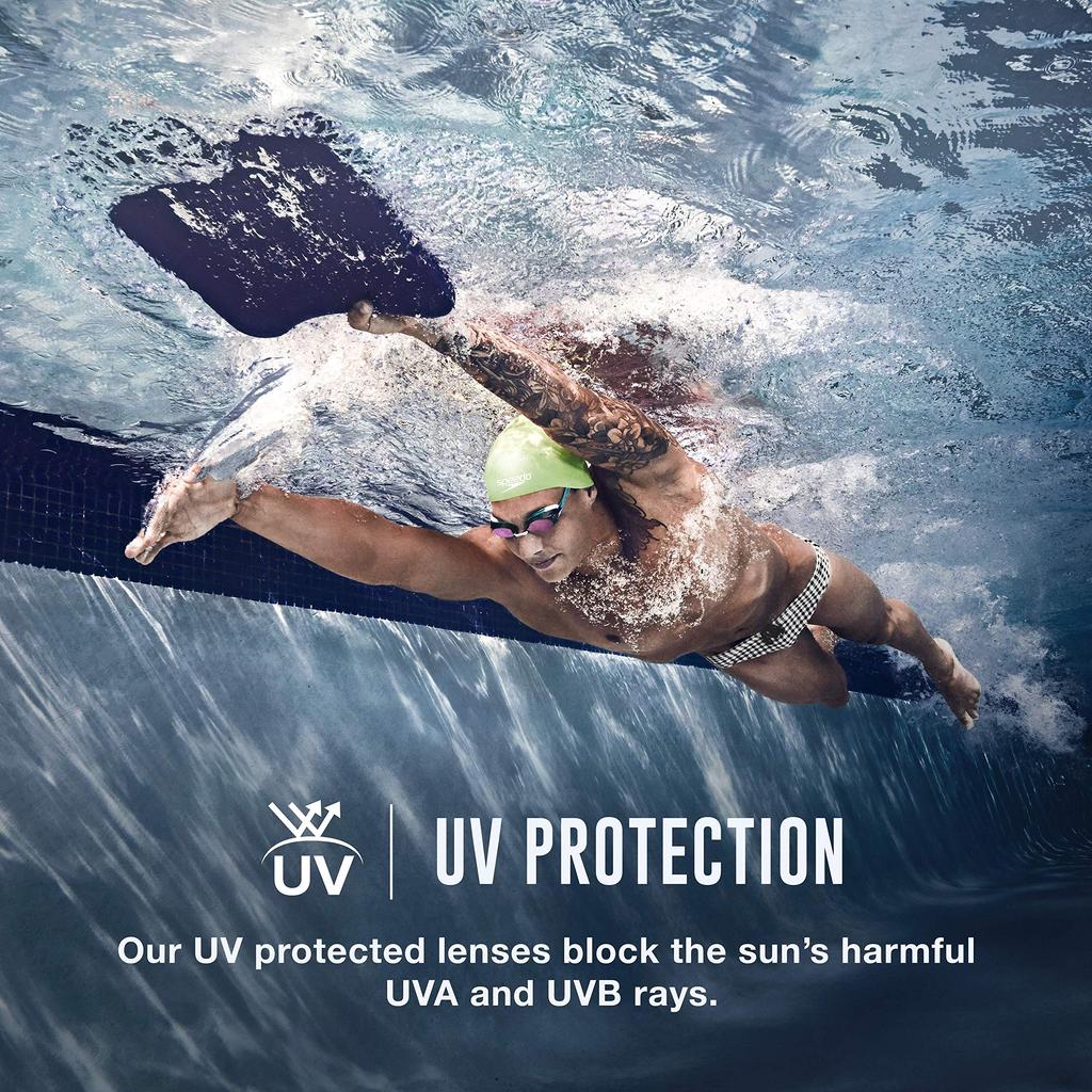 Speedo Vanquisher Mirrored Swimming Gold 2.0 Goggles,