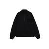 Flocked Half-Zip Pullover Sweatshirt Men Sweatshirts Space-Black J324100