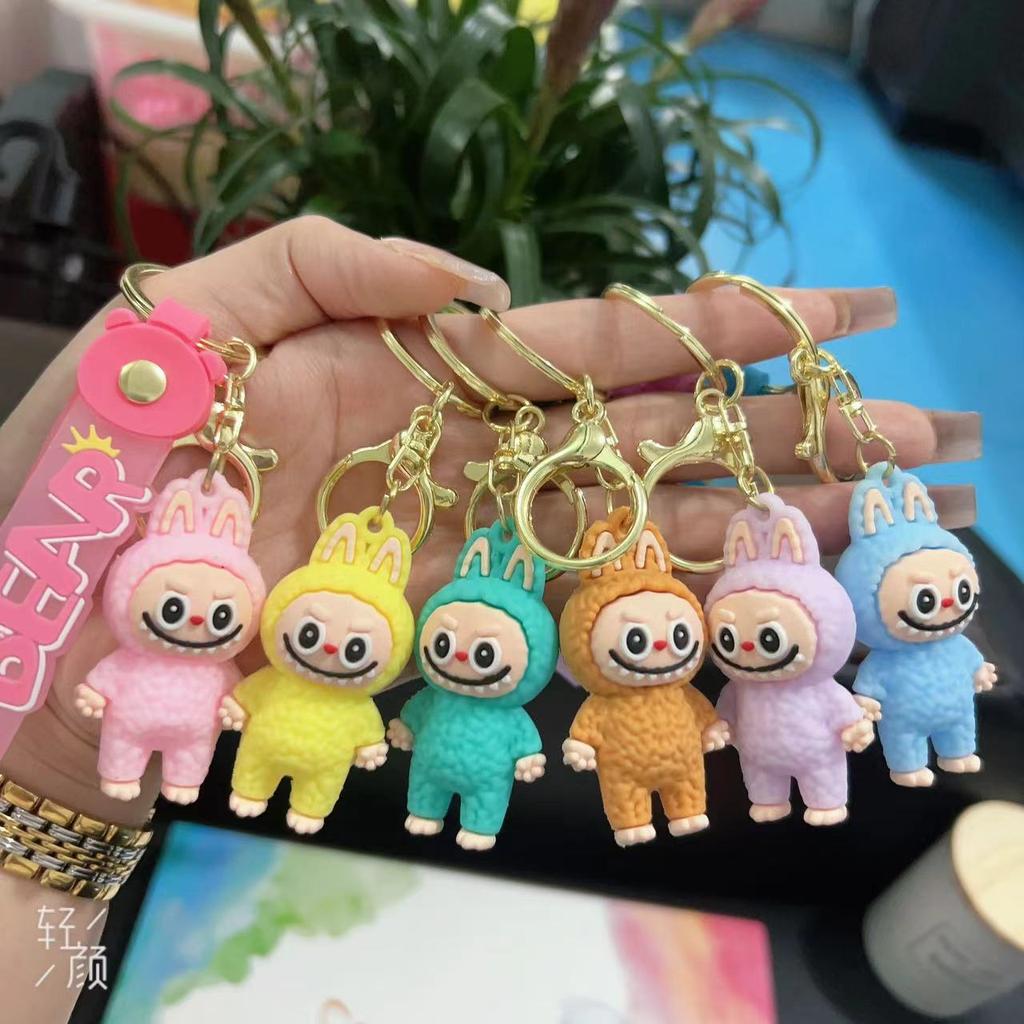 1 шт. Брелок Лабубу Овечка 3D Брелок Подвеска Милый Силиконовый Брелок Мультяшный