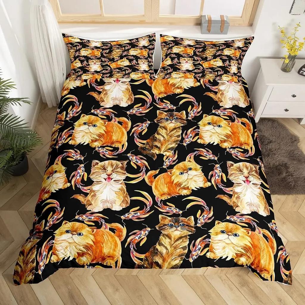 Детский постельный комплект с собакой корги размера кинг/квин, милый мультяшный пододеяльник с щенком, покрывало из микрофибры