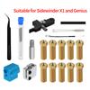 Extruder Kit with Volcano Nozzles Silicone Sleeve Aluminum Block Handle Thermistor Throat Tube