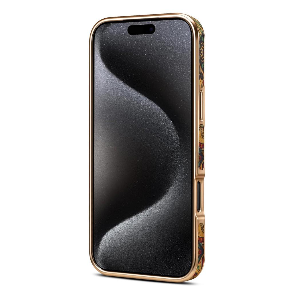 Пробка Denior Чехол для iPhone 17ProMax, Защитная крышка с гальваническим покрытием «Язык цветов» для iPhone 17Air