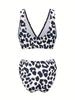 Cross-border Split Swimsuit Two-piece Leopard Print Bikini European and American Foreign Trade Swimwear Factory Supply Wholesale