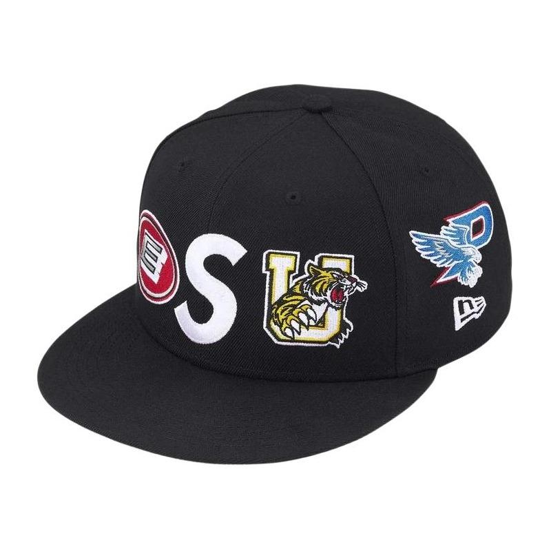 New Era Серия Supreme ×59FIFTY SS26 НЕДЕЛЯ 3 Маскоты S Логотип полиэфирное волокно бейсболка мужчины и женщины одинаковый стиль модель для пары многоцветный Черный 7 3/4