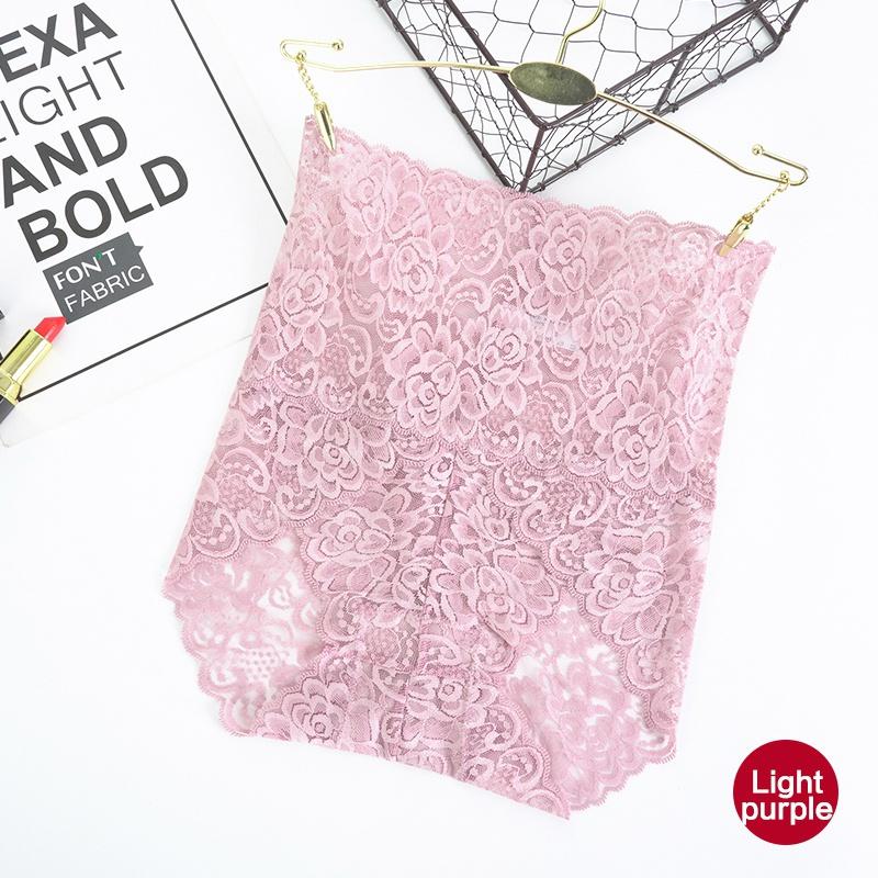 Women's High Waist Lace Panties Sexy Hollow Out Breathable Briefs Large Size 3XL Hip Lifting Underwear Underpants