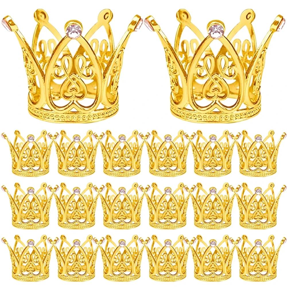 20/1 шт. Мини-корона, украшение для торта, принцесса, жемчужная тиара, детское украшение для волос на свадьбу, день рождения, украшение для торта