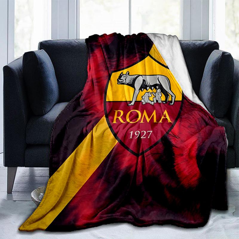 Rome Football club Printed Throws Blanket Soft Flannel Blankets for Couch Bed Gifts for Men Women Picnic blanket Christmas gifts