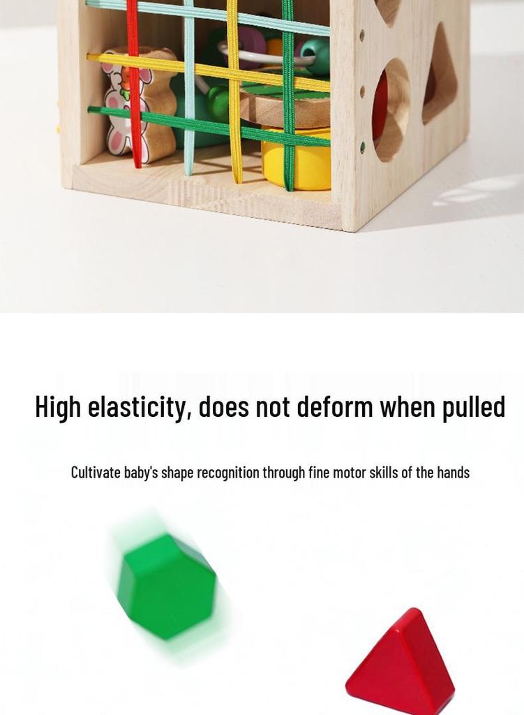 Multifunctional Bead Maze & Pegboard Educational Toy for Shape Recognition & Grip Training