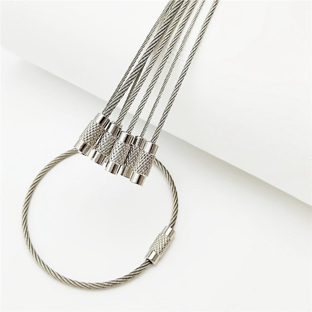 Кабельный трос, винт, наружные инструменты, проволочные брелки, карабин из нержавеющей стали, держатель для ключей EDC