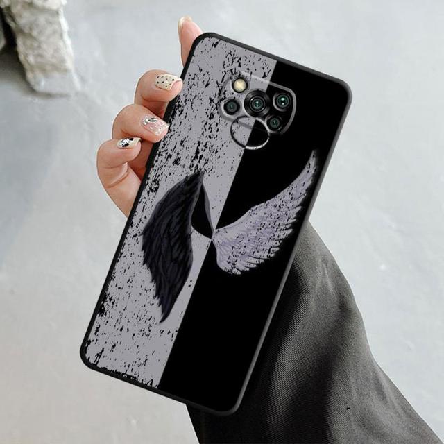 Девушка с крыльями ангела и демона для Xiaomi Poco X3 Nfc X4pro X5 M3 для Mi 12 13 11 10 10t 8 Note10 Lite 11ultra 11t Pro F1 чехол
