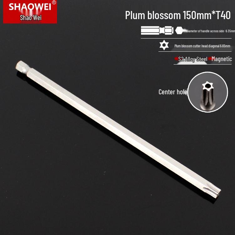 Магнитная 50-мм отвертка-звездочка и набор шестигранных бит для электродрелей