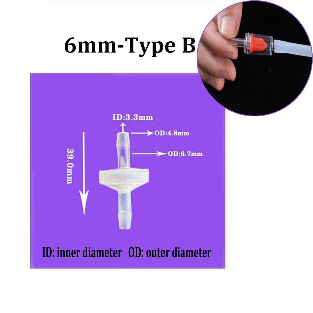 Пластиковый односторонний обратный клапан 3-12 мм для масла, газа, воды Белый клапан