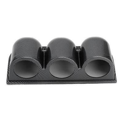 52мм2 в 3?Держатель тройного датчика с отверстием в стиле карбонового волокна для приборной панели автомобиля