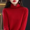 Женский свитер с высоким воротником, кашемир Цинхэ, 30% кашемир, 70% шерсть, зимний вязаный пуловер, осенний свитер, кашемировый свитер