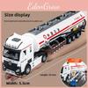 Модель инженерной машины Длинный сплавной бензовоз со светом и звуком для детской игровой комнаты