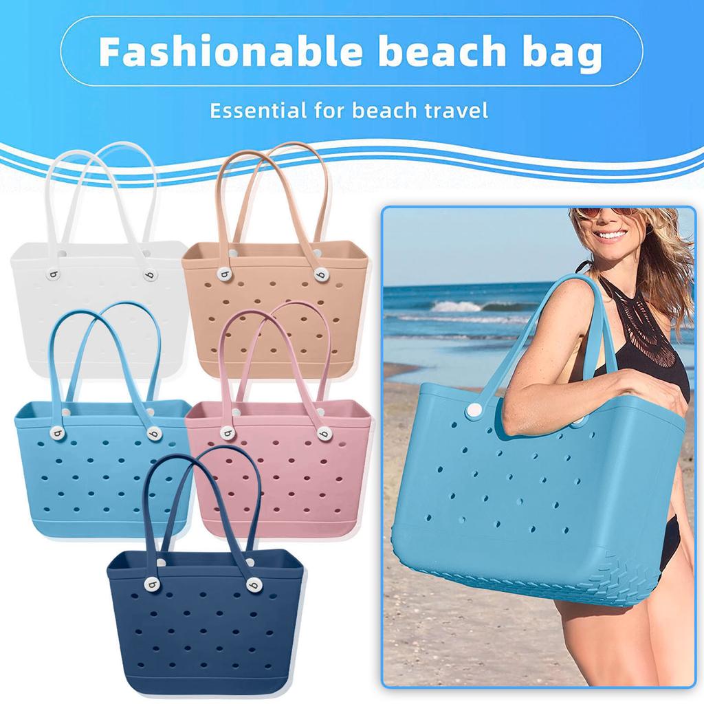 Large Size Rubber Beach Bags Waterproof Sandproof Outdoor EVA Portable Travel Bags Washable Tote Bag For Beach,Sports,Market