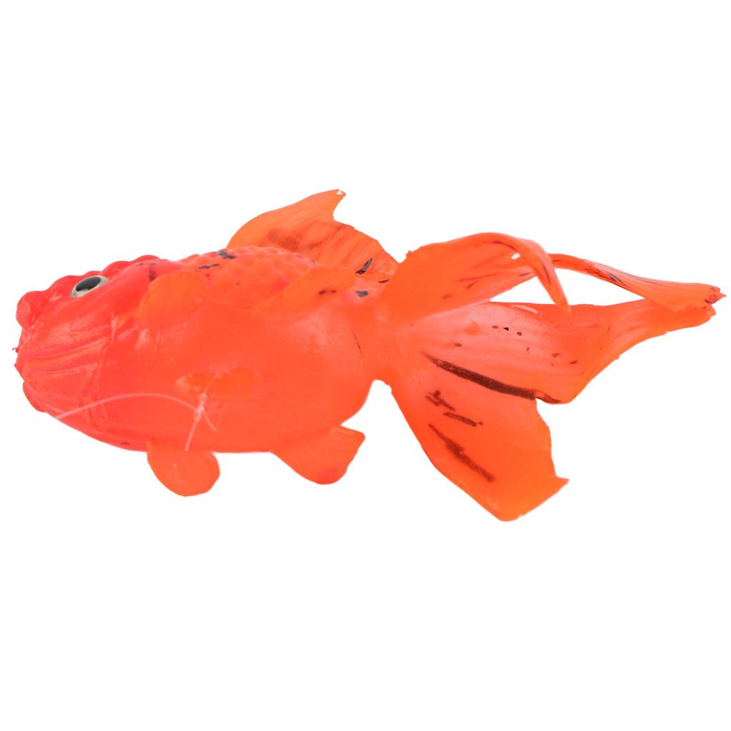 Aquarium Simulation Goldfish Glowing Effect Silicone Artificial Fish Ornament for Fish Bowl Simulation Animal Decoration