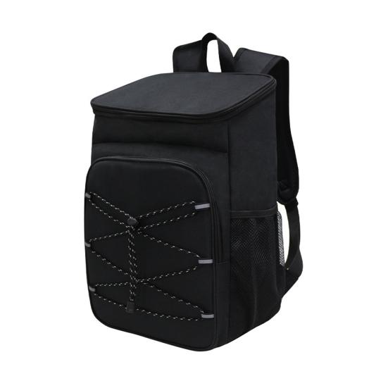 Picnic Bag Large Capacity Waterproof Oxford Cloth Cooler Bag with Adjustable Straps Side Mesh Pockets