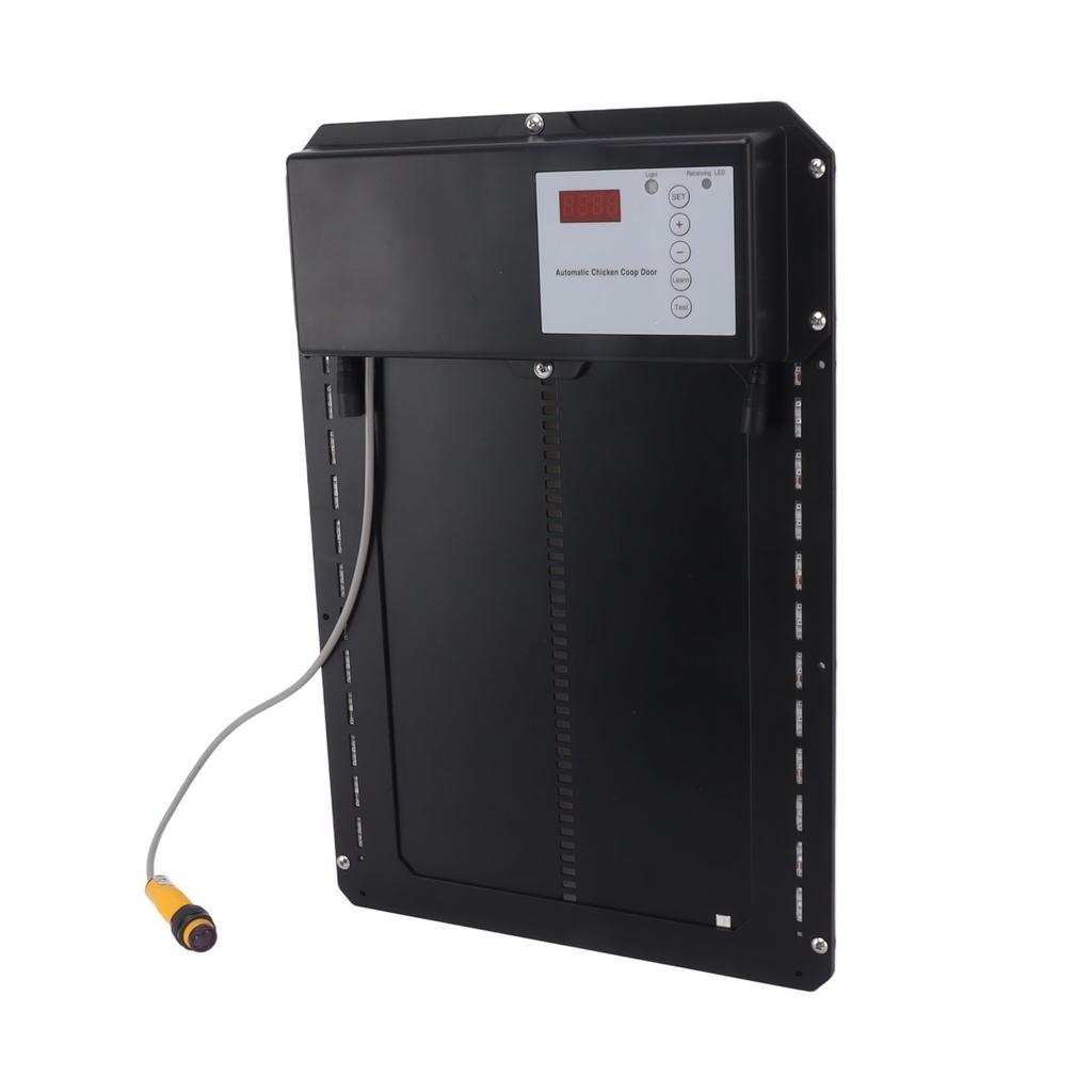 IP44 Автоматическая дверь курятника с подсветкой Инфракрасный антизажимной таймер Датчик света Пульт дистанционного управления