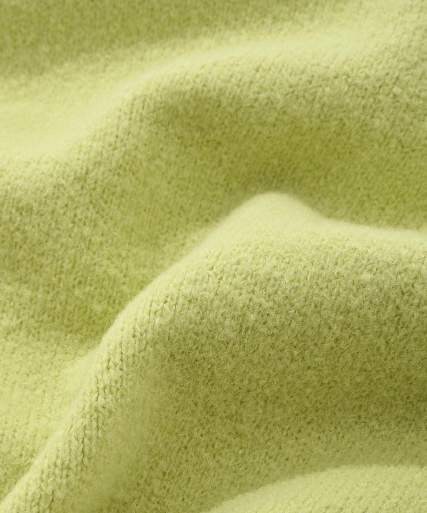 COFWI Wool Button Knit Polo Shirt Lime