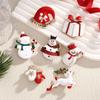 Christmas Series Brooch Bell Snowman Elk Decorative Pin DIY Jewelry Accessories Fresh And Cute Brooch