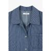 Studio Tomboy Pinstripe Denim Belted Short Sleeve Dress 9176341987