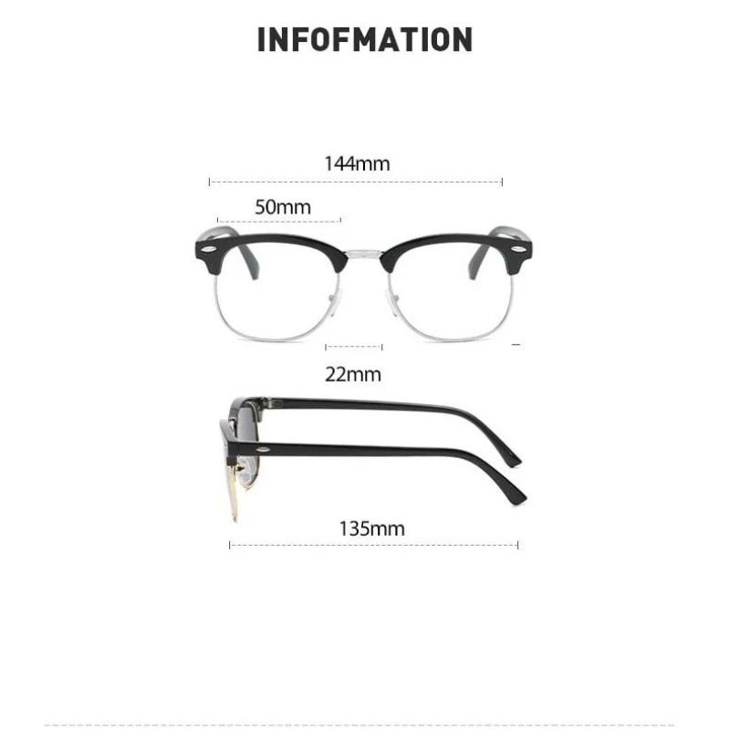 Photochromic Myopia Glasses Neutral Anti Blue Myopia Glasses 0 To -4.0 Retro Luxury Style Myopia Glasses Finished Product -2.5