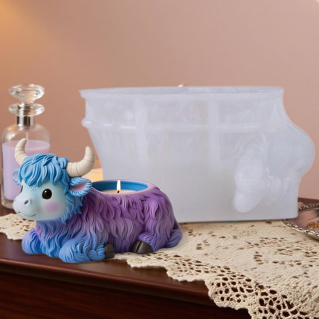 Формы для коров Силиконовая форма для украшений в виде коров для дома 3D милое украшение лежачая форма для школы газона Рождества сада фермерского дома