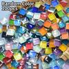 50/100/200pcs Random Color Colored Glass Mosaic DIY Decoration Art Area Painting Materials Modern Art Style Mosaic Glass Sheet No Adhesive Backing