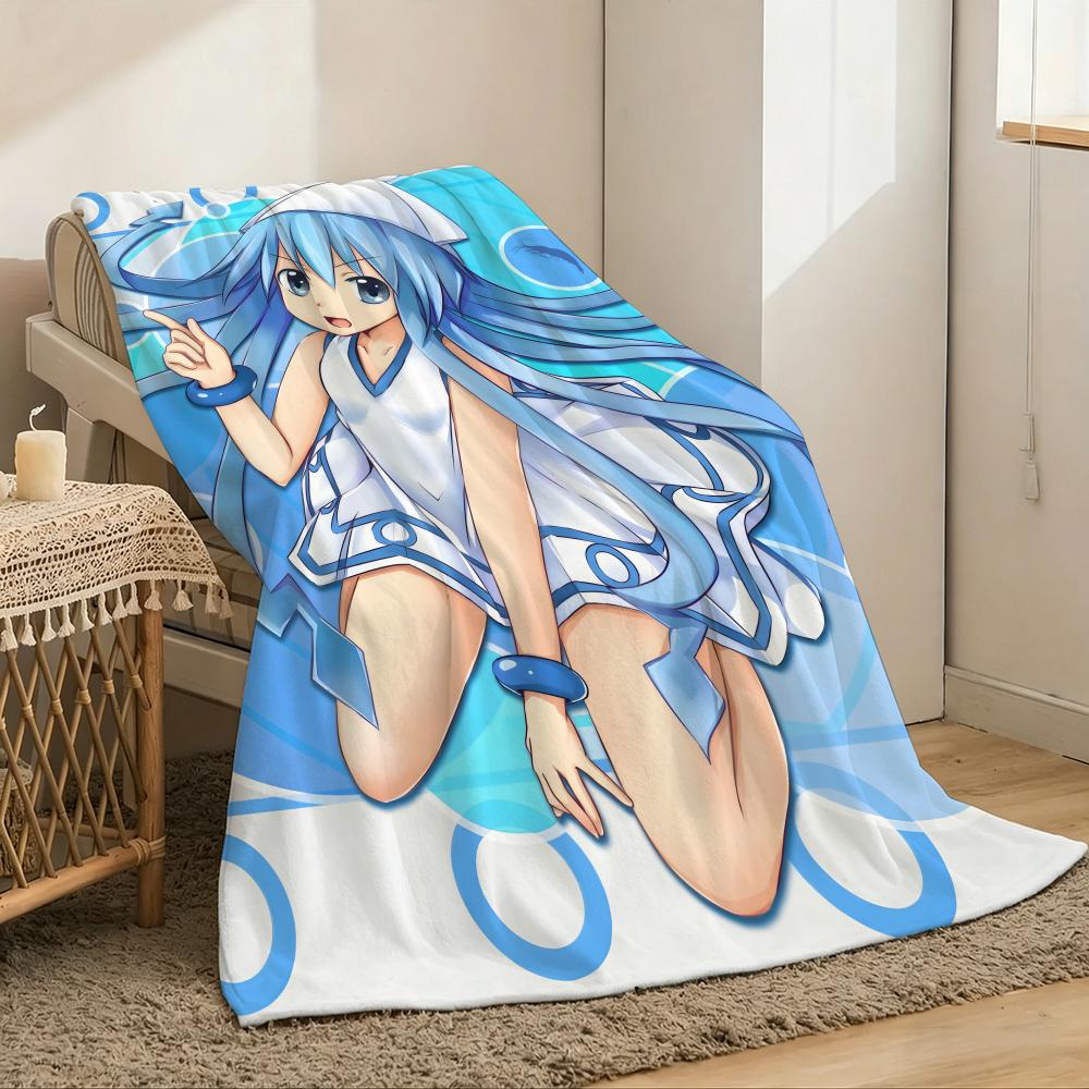 Squid Girl Throw Lightweight 240g Flannel Blanket Soft Skin-friendly for Summer Cooling