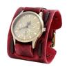 Jewelry From Europe And America Retro And Worn-out Woven Cowhide Bracelet Watch Wide Leather Punk Men's Watch Bracelet