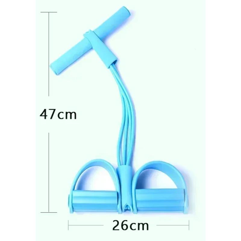 Adjustable Resistance Bands Set, 4-Tube Elastic Fitness Bands for Home Workout – Multifunctional, Portable, Anti-Slip Pedal & Pull Rope