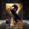 5D Diy Diamond Painting Fiery Black Horse Cross Stitch Set Full Diamond Embroidery Mosaic Art Picture of Rhinestones Decor Gift