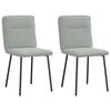 VidaXL Dining Chairs Set of 2 Light Grey Velvet, Dining Chair, Kitchen Chair, Accent Chair, Chair, Chair of 4101209