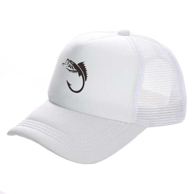 FisherUnisex Fish Hook Unisex Trucker Caps Unisex Cool Outdoor Style Fishing Hats Fashion Baseball Cap Summer Unisex Women Mesh Caps MZ