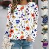 2025  Autumn and Winter New Fashion Round Neck Long Sleeve Printed Elegant Casual Loose Hoodie